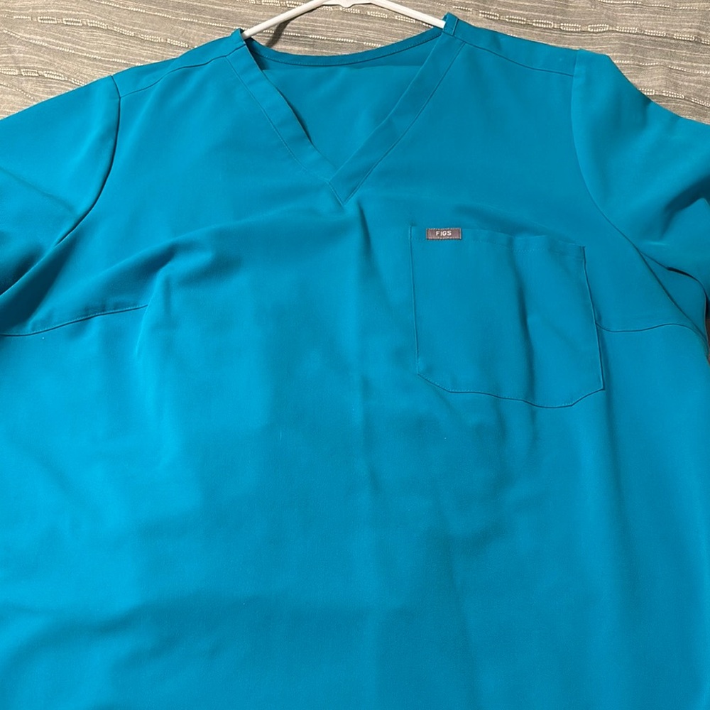 Figs Teal Blue Scrub Set